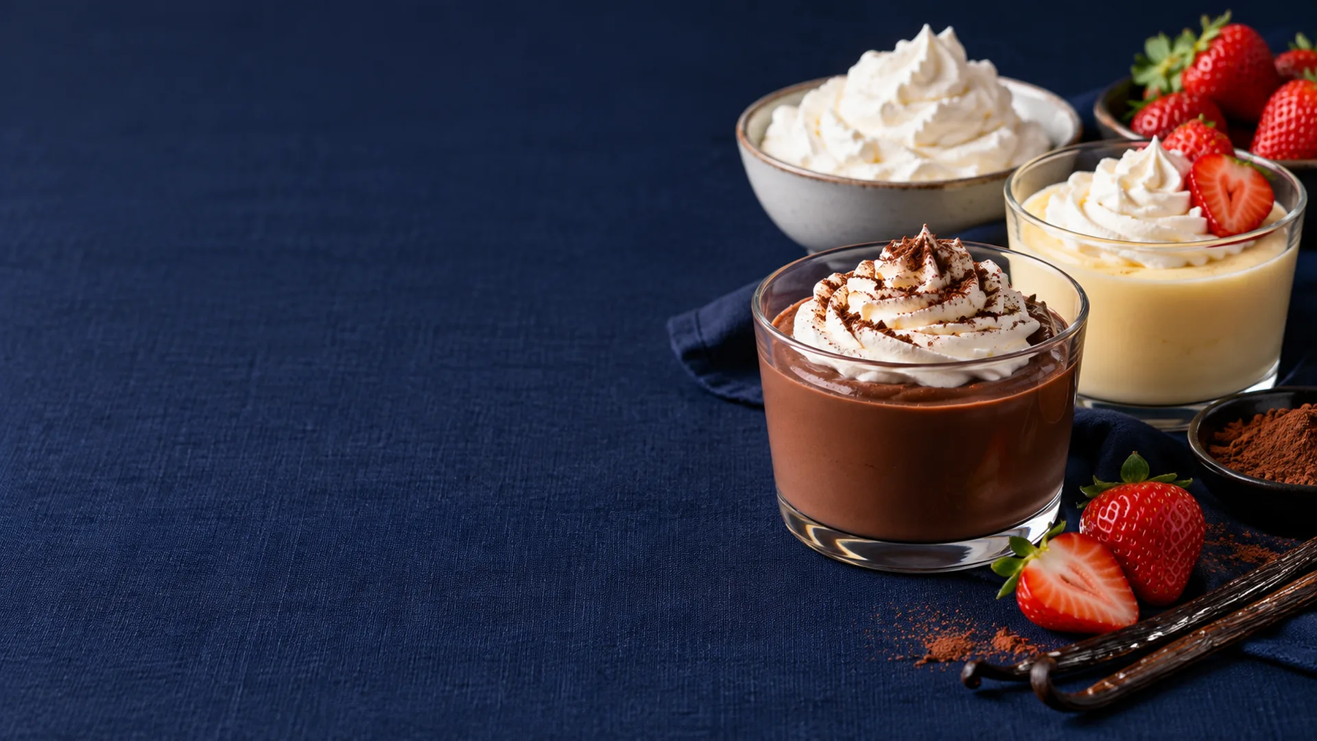 Çilekli ve Şantili Puding Kupu